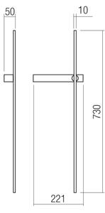 Redo 01-4673 - Applique LED TANGENT LED/6W/230V CRI 90 nera