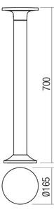 Redo 90374 - Lampada da esterno AURA LED/8W/230V 3000K 70 cm IP65 antracite