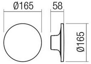 Redo 90369 - Applique da esterno AURA LED/8W/230V 3000K IP65 antracite
