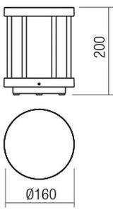 Redo 90577 - Lampada da esterno a LED KALEN LED/8W/230V 3000K 20 cm IP65 antracite