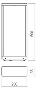 Redo 90581 - Lampada da esterno LED WAKE, 8W, 230V, 3000K, 50 cm, IP65, antracite