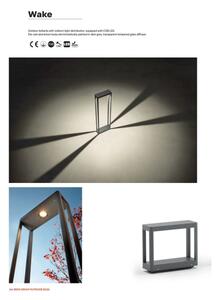 Redo 90581 - Lampada da esterno LED WAKE, 8W, 230V, 3000K, 50 cm, IP65, antracite