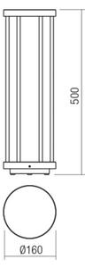 Redo 90578 - Lampada LED da esterno KALEN LED/8W/230V 3000K 50 cm IP65 antracite