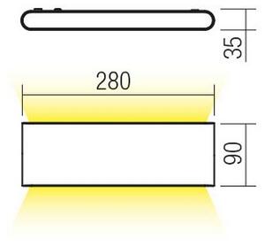 Redo 90452 - Applique da esterno KLIPPE LED/24W/230V IP54 antracite
