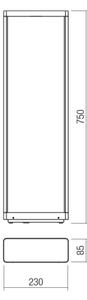 Redo 90582 - Lampada da esterno LED WAKE 8W/230V 3000K 75 cm IP65 antracite