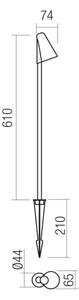 Redo 90705 - Lampada da esterno LED NIVALIS LED/6,8W/230V 3000K 82 cm IP65 antracite