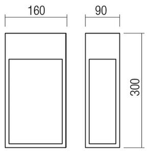 Redo 90603 - Applique LED da esterno STAND LED/20W/230V IP65 antracite