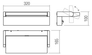 Redo 90715 - Applique da esterno a LED FLIP LED/40W/230V IP54 antracite