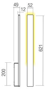Redo 90870 - Applique da esterno REFLEXA LED/6W/230V IP54 antracite