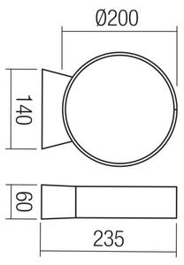Redo 91063 - Applique da esterno a LED ONIRO LED/8W/230V IP65 marrone