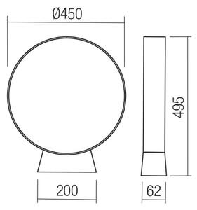 Redo 91066 - Lampada da esterno a LED ONIRO LED/15W/230V 49,5 cm CRI 90 IP65 antracite