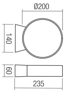 Redo 91062 - Applique LED da esterno ONIRO LED/8W/230V IP65 antracite