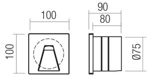 Redo 91196 - Lampada orientativa da esterno LED BAST LED/2,5W/230V IP65 antracite