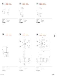 Redo 01-2753 - Lampadario su asta PLATO 8xG9/10W/230V nero