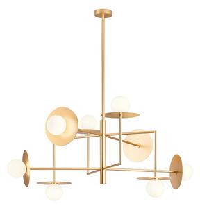 Redo 01-2735 - Lampadario a stelo PLATO 8xG9/10W/230V dorato