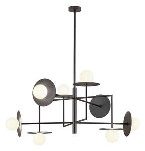 Redo 01-2753 - Lampadario su asta PLATO 8xG9/10W/230V nero
