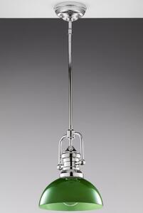 Jupiter 2071 - Lampadario su asta PLATINO 1xE27/15W/230V verde/cromo lucido