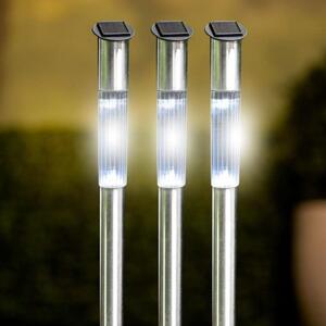 Lampada solare Grundig per esterni - lanterna da giardino con corpo in acciaio inox - lampada solare IP44 resistente alle intemperie per l'illuminazione esterna del giardino