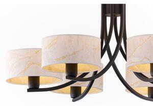 Jupiter 2105 - Lampadario con catena ARTHUR 6xE27/15W/230V bianco/nero/finitura effetto marmo
