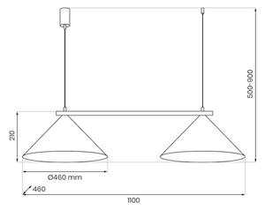 Lampadario a cavo CAPITAL 2xGX53/15W/230V bianco