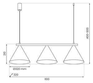 Lampadario a cavo CAPITAL 3xGX53/15W/230V bianco