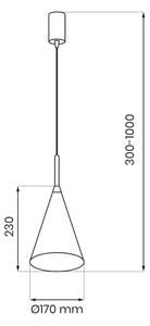 Lampada a sospensione con cavo CAPITAL 1xGX53/15W/230V, diam. 17 cm, nero