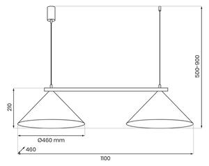 Lampadario a sospensione CAPITAL 2xGX53/15W/230V verde