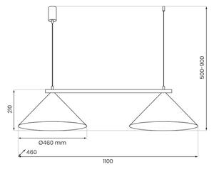 Lampadario a sospensione CAPITAL 2xGX53/15W/230V beige
