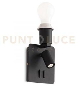 Gea applique da comodino 2 luci led 3000k 3w / 230 lm + e27 con pre