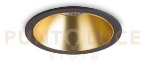 Game led cob bridgelux trim round 20w 3000k 24° 2250 lm nero e oro