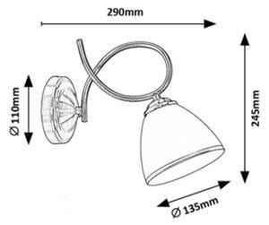 Brilagi - Lampada da parete FRED 1xE27/60W/230V, finitura bronzo