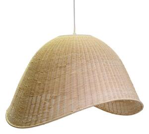 Lampadario rattan sbiancato con attaccocm62,5x53,5h40