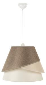 ONLI - Lampadario a cavo POLLON 1xE27/15W/230V marrone/crema/beige
