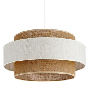 Lampadario a sospensione con cavo BOHO 1xE27/60W/230V diam. 40 cm crema/iuta