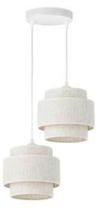 Lampadario a sospensione con cavo BOHO 2xE27/60W/230V bianco
