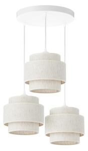 Lampadario a sospensione BOHO con cavo 3xE27/60W/230V bianco