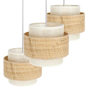 Lampadario su cavo BOHO 3xE27/60W/230V iuta/crema