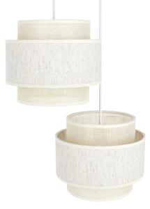 Lampadario a sospensione con cavo BOHO 2xE27/60W/230V crema/iuta