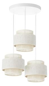 Lampadario sospeso su cavo BOHO 3xE27/60W/230V crema/iuta