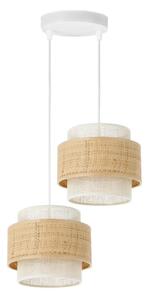 Lampadario sospeso su cavo BOHO 2xE27/60W/230V iuta/crema