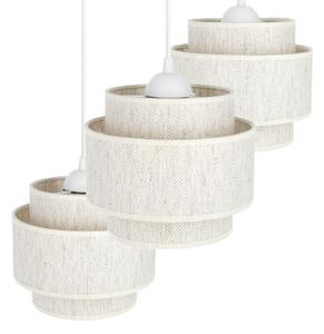 Lampadario a sospensione BOHO con cavo 3xE27/60W/230V bianco