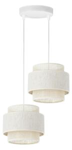 Lampadario a sospensione con cavo BOHO 2xE27/60W/230V crema/iuta