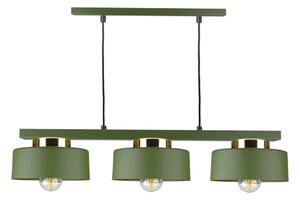 Lampadario a sospensione IGNIA 3xE27/60W/230V verde/oro