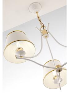 Jupiter 2085 - Lampadario a catena SAMBA 3xE27/15W/230V bianco/oro