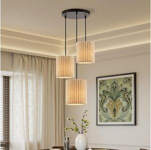 Brilagi - Lampadario sospeso a cavo NORDIC WAVE 3xE27/15W/230V diam. 38 cm lino/nero