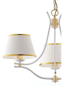Jupiter 2085 - Lampadario a catena SAMBA 3xE27/15W/230V bianco/oro
