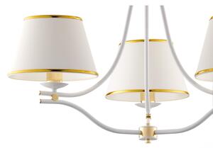 Jupiter 2085 - Lampadario a catena SAMBA 3xE27/15W/230V bianco/oro