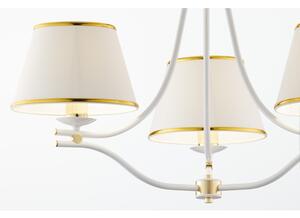 Jupiter 2085 - Lampadario a catena SAMBA 3xE27/15W/230V bianco/oro