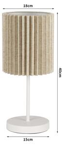 Brilagi - Lampada da tavolo NORDIC WAVE 1xE27/15W/230V lino/bianco