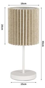 Brilagi - Lampada da tavolo NORDIC WAVE 1xE27/15W/230V lino/bianco